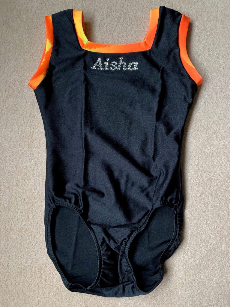 Girls ‘Named’ Squad Training Leotard Harefield Gymnastics Academy